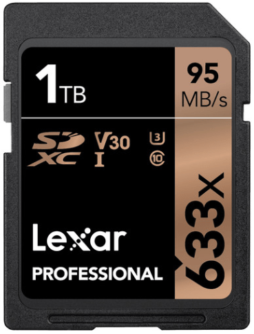 1TB Lexar SD card 