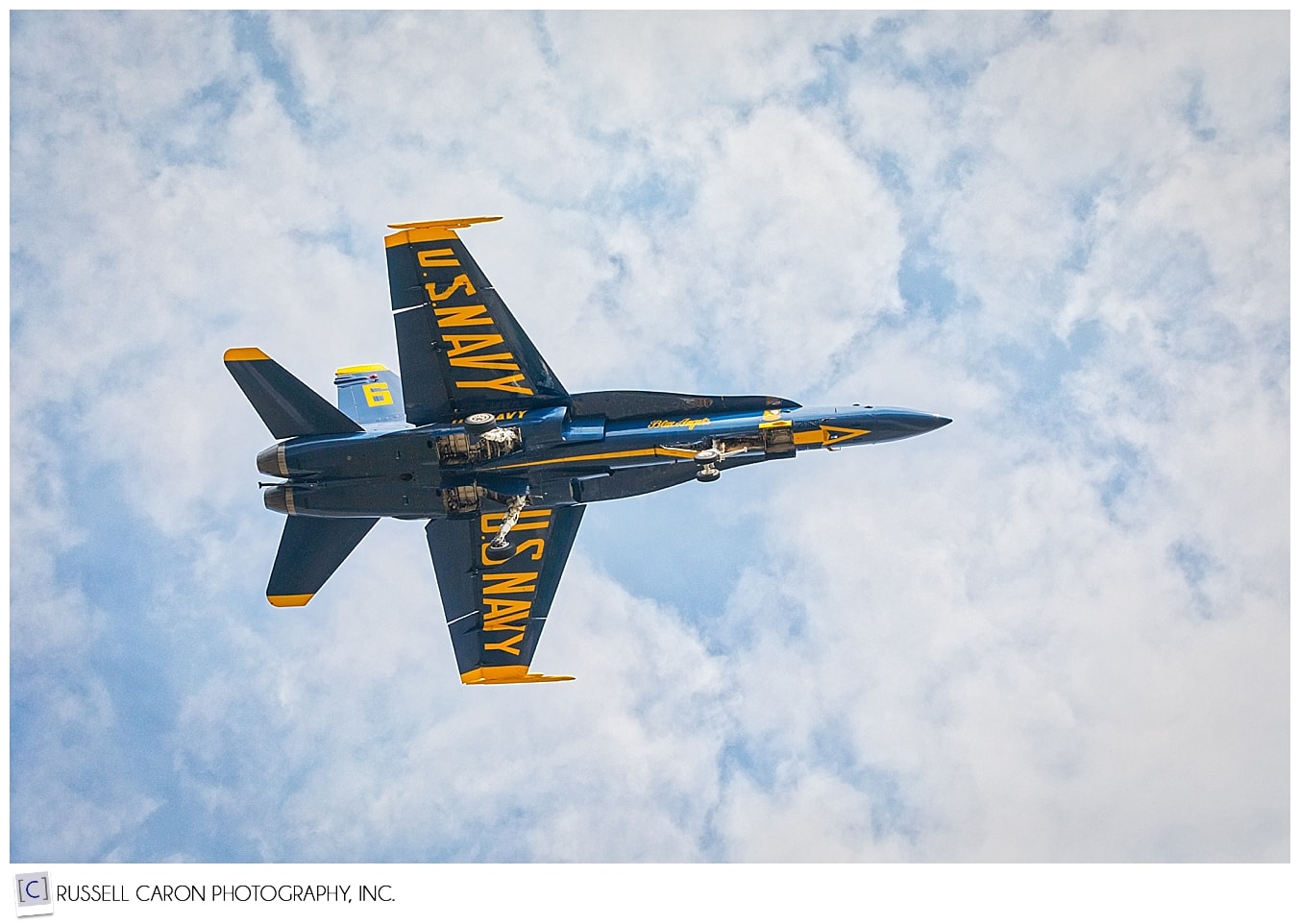 A US Navy Blue angel coming in for a landing during the US Navy Blue Angels Air Show