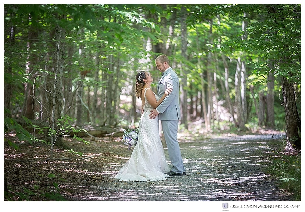 bride and groom in Acadia National Park, Bar Harbor, Maine. Bar Harbor Maine weddings
