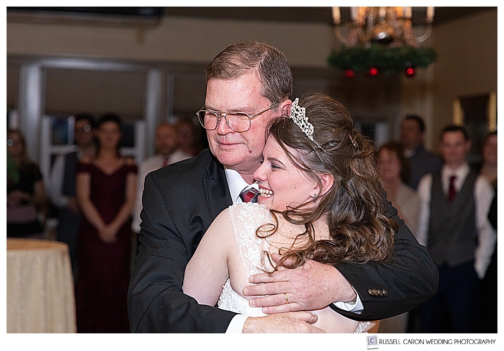 bride and her father during father daughter dance