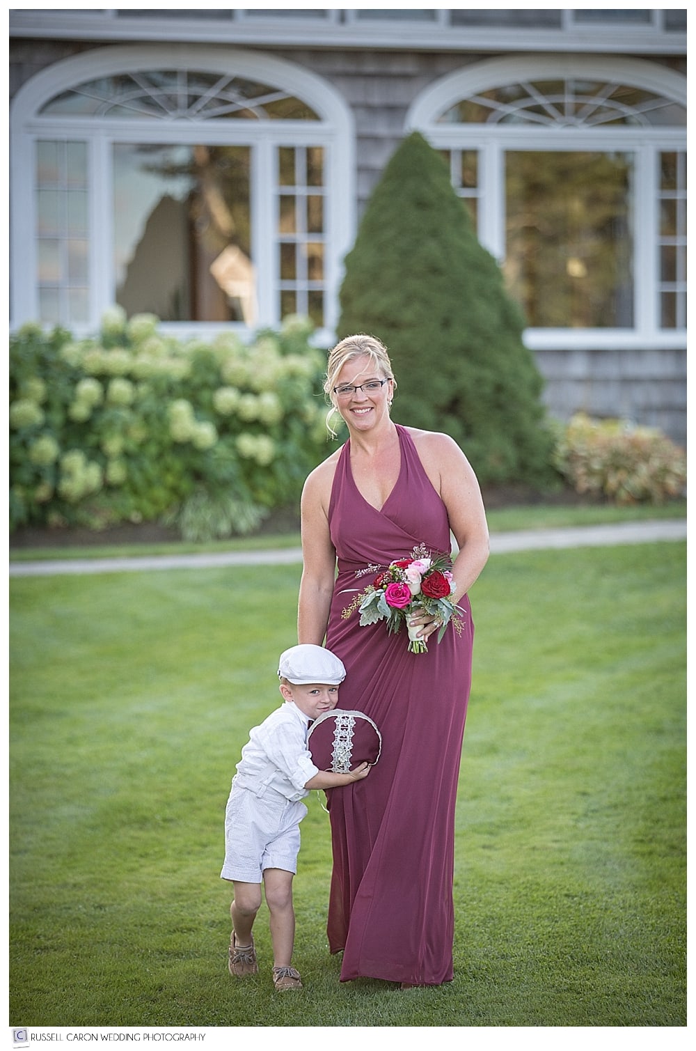 matron of honor with ring bearer