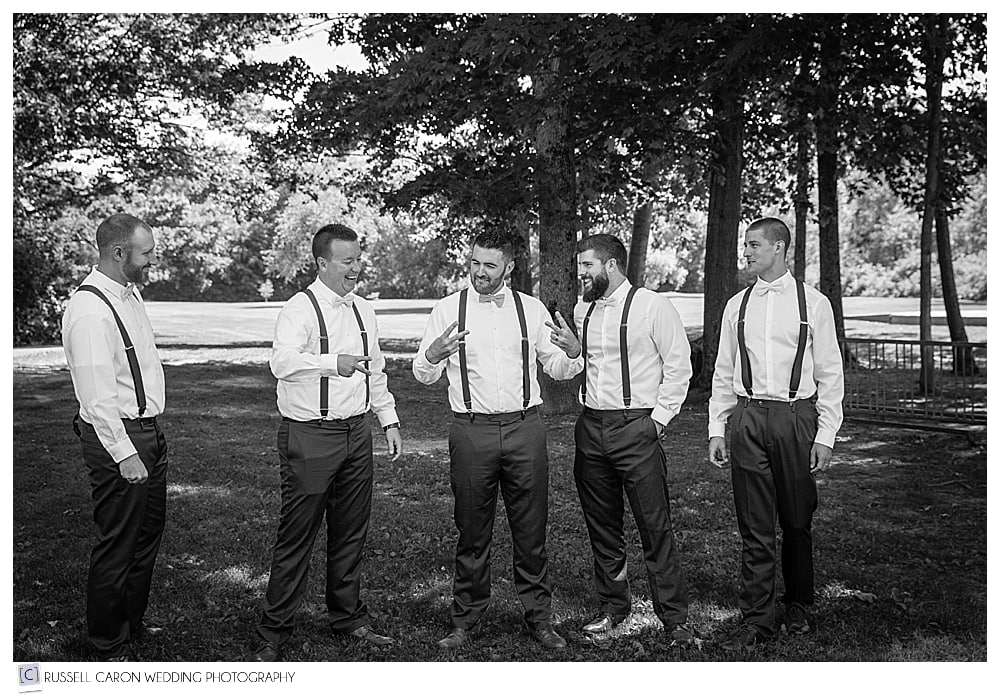 groom-and-groomsmen-in-royal-river-park-yarmouth-maine