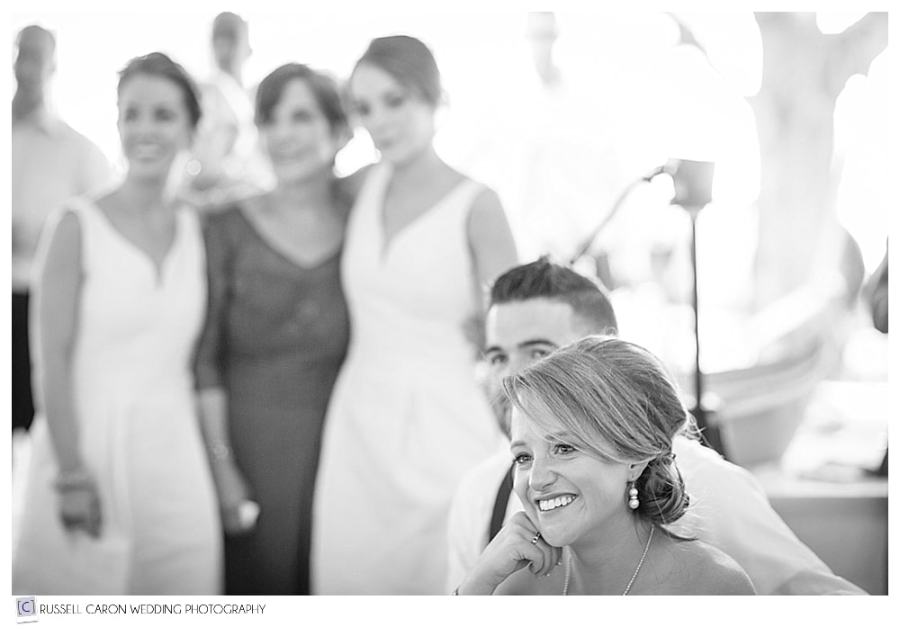 bride-groom-sisters-and-mother-during-best-man's-speech