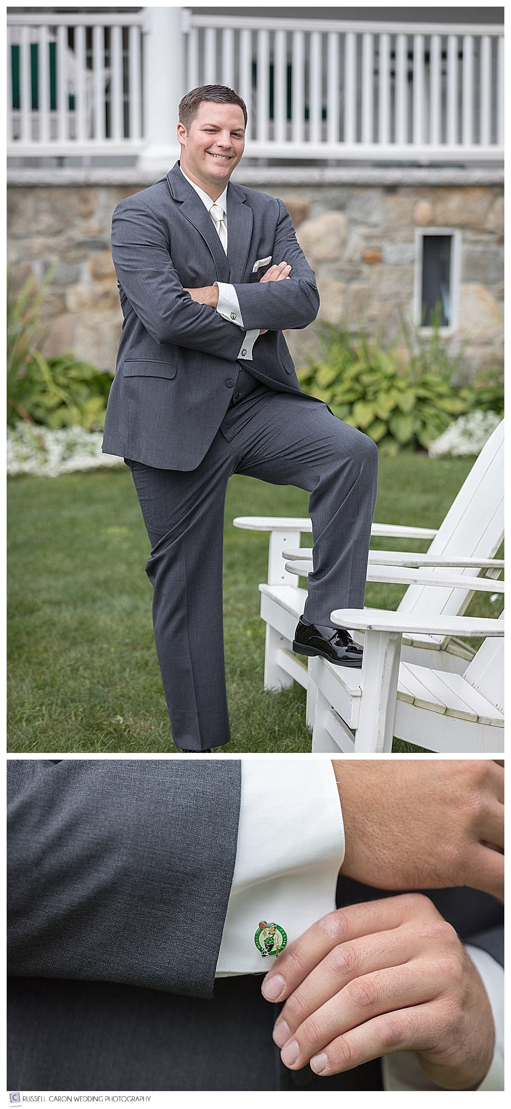 groom on wedding day, cufflinks photos
