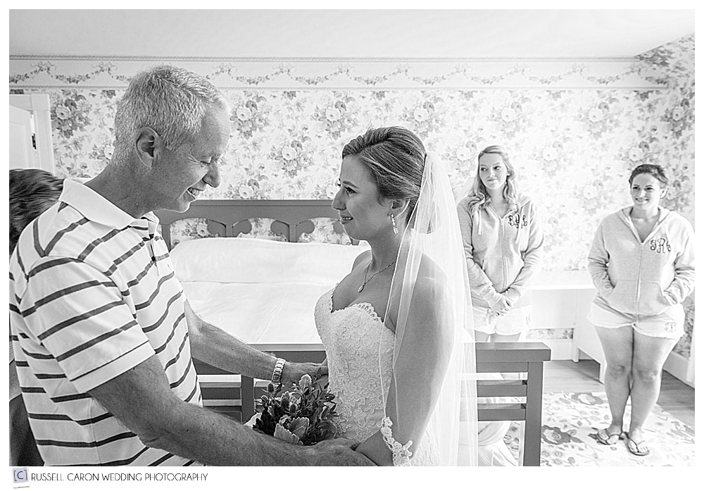 first look with bride and her father