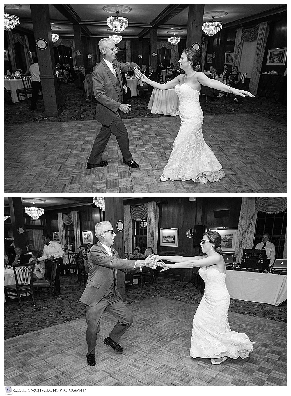 fun father daughter dance at classic Colony Hotel wedding