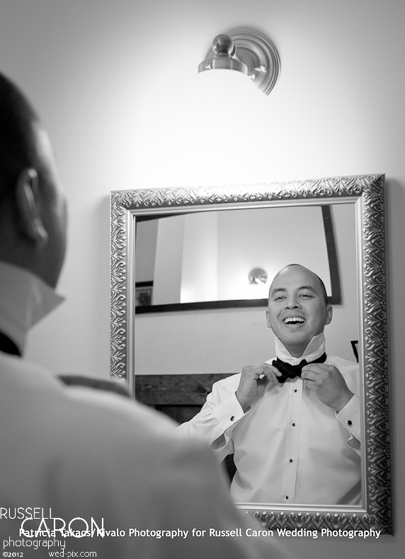 Groom getting ready for a French's Point wedding