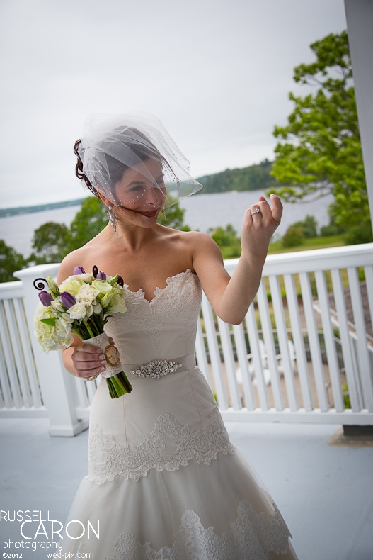 Wedding day first look photo at French's Point