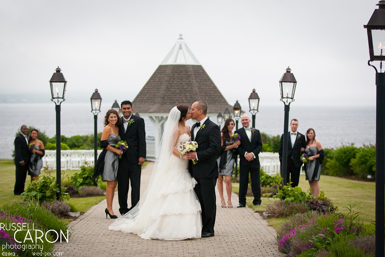 Bride and groom with bridal party