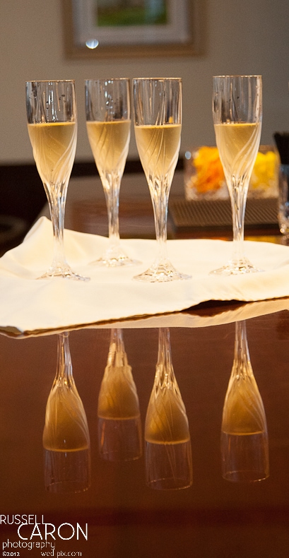 Champagne at wedding reception