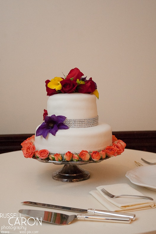 Colorful wedding cake