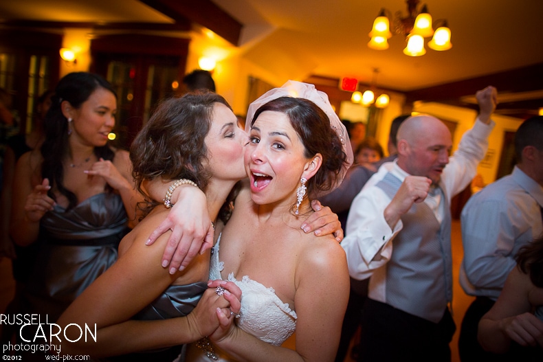 Bride dancing with bridesmaid