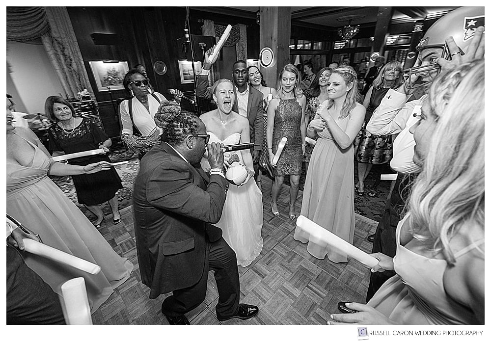 Dancing fun at colony hotel wedding reception