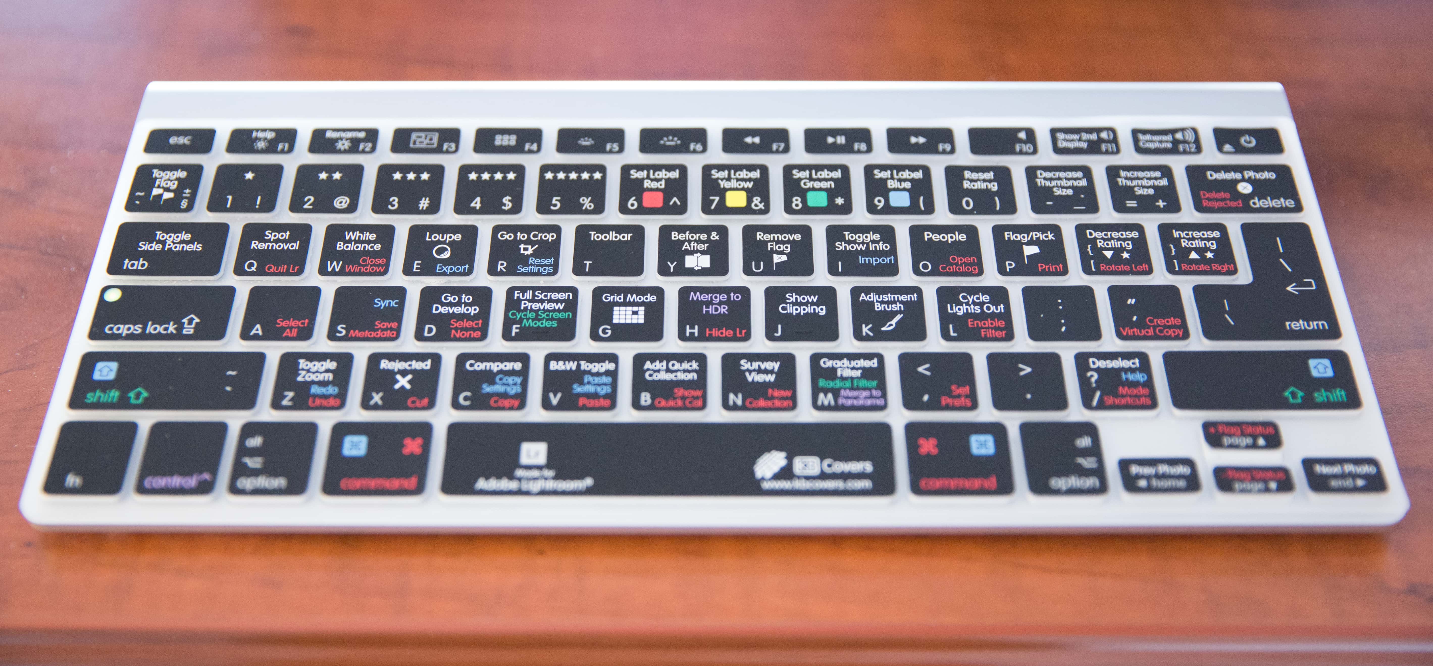 Keyboard accessory cover to help Lightroom users