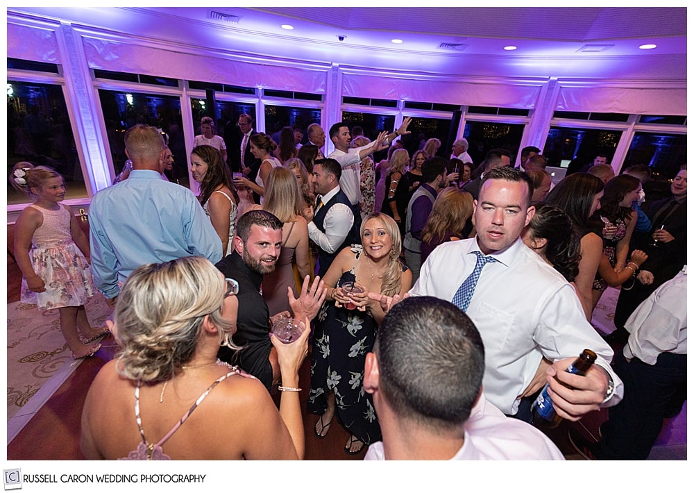 dancing fun at Point Lookout Summit wedding reception