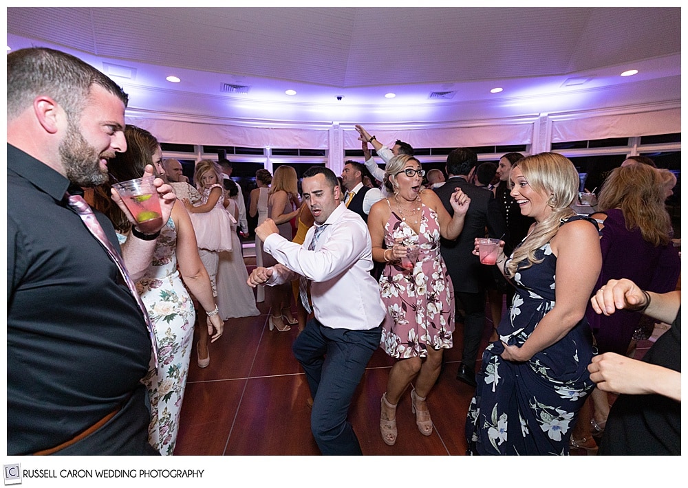 wedding reception dancing at elegant point lookout wedding