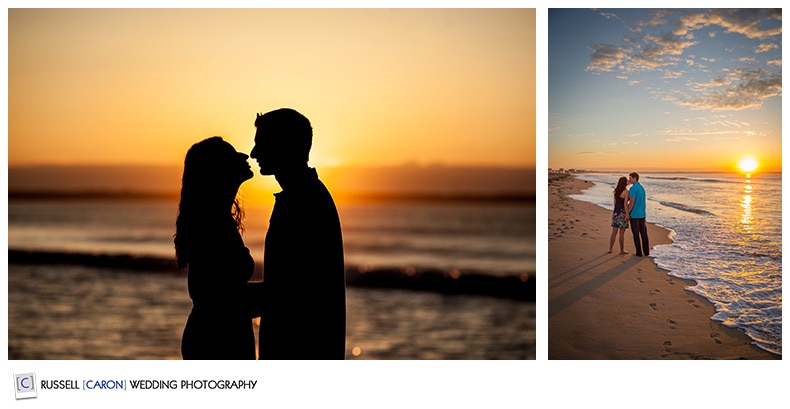 engagement photos at old orchard beach maine