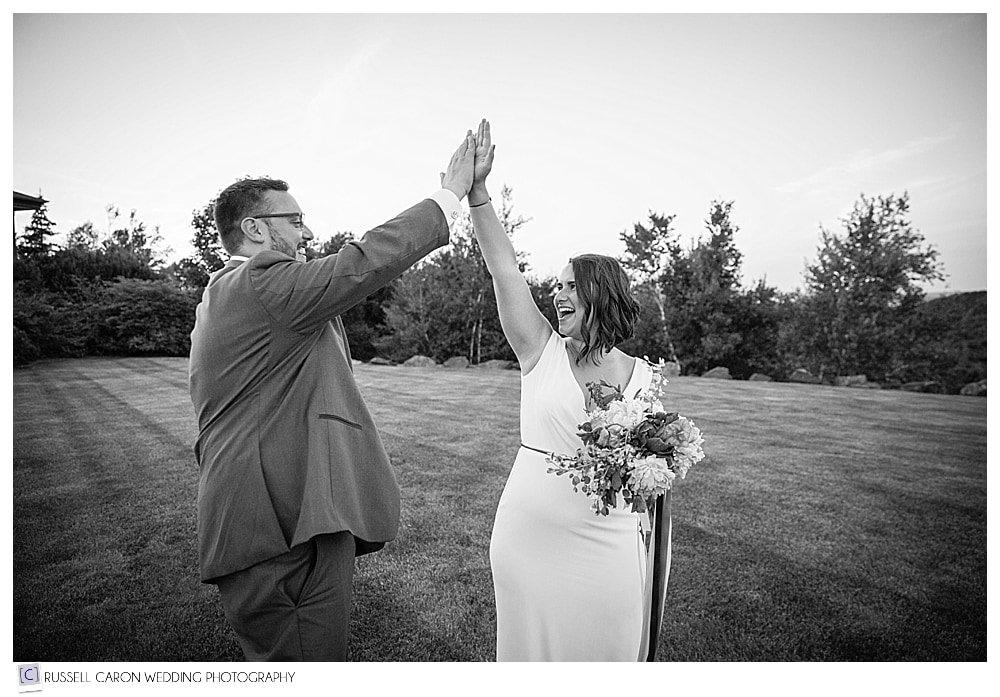 bride-and-groom-high-five