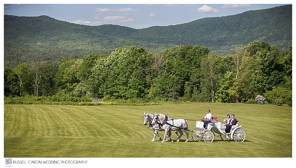 bride-arriving-to-her-mountain-top-inn-wedding-in-a-horse-drawn-carriage