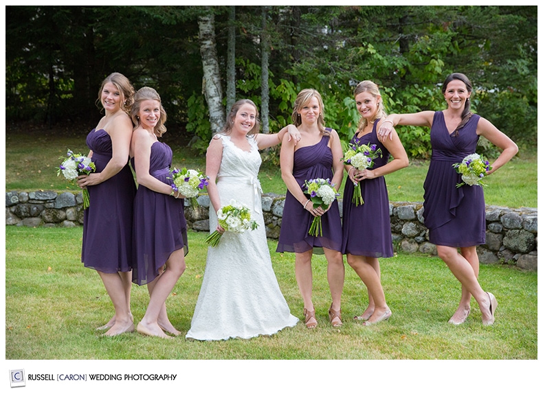 Maine wedding party photos