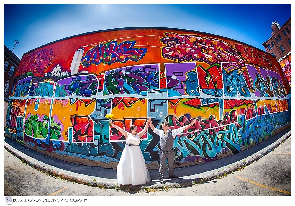 bride-and-groom-at-portland-graffiti-wall-maine
