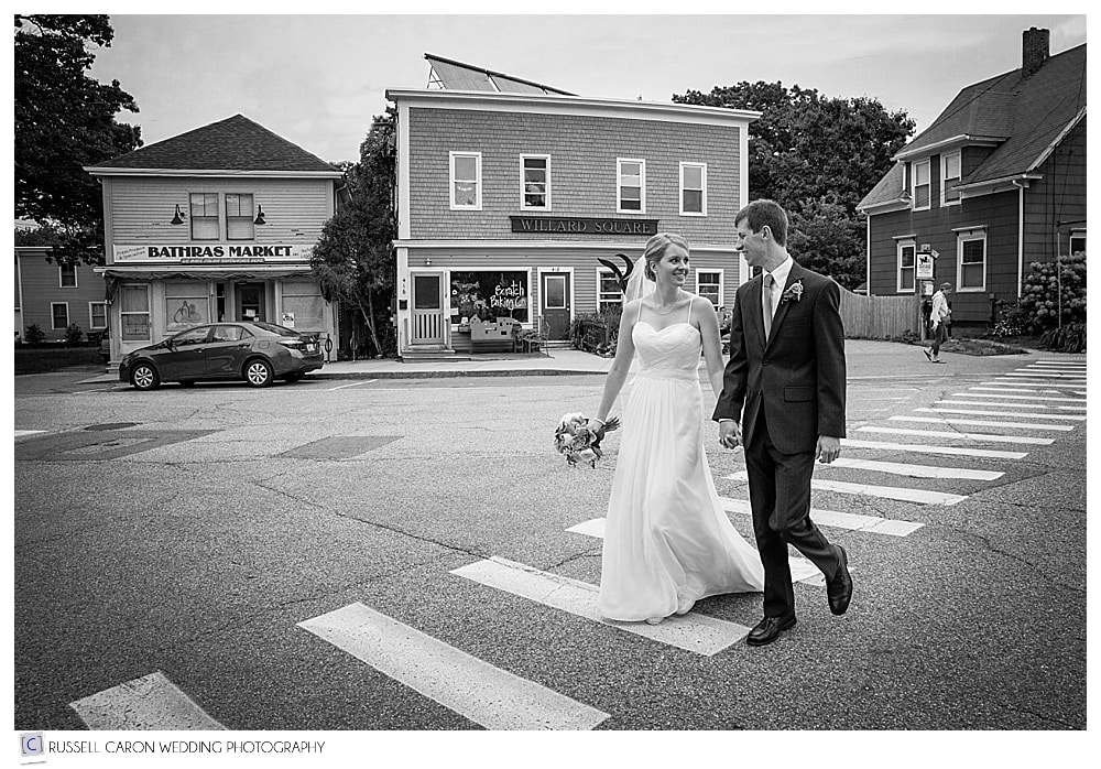 bride-and-groom-walking-in-willard-square-south-portland-maine