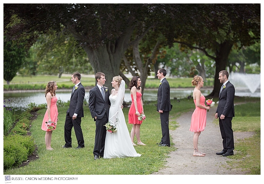 bridal-party-photo-at-mill-creek-park-south-portland-maine