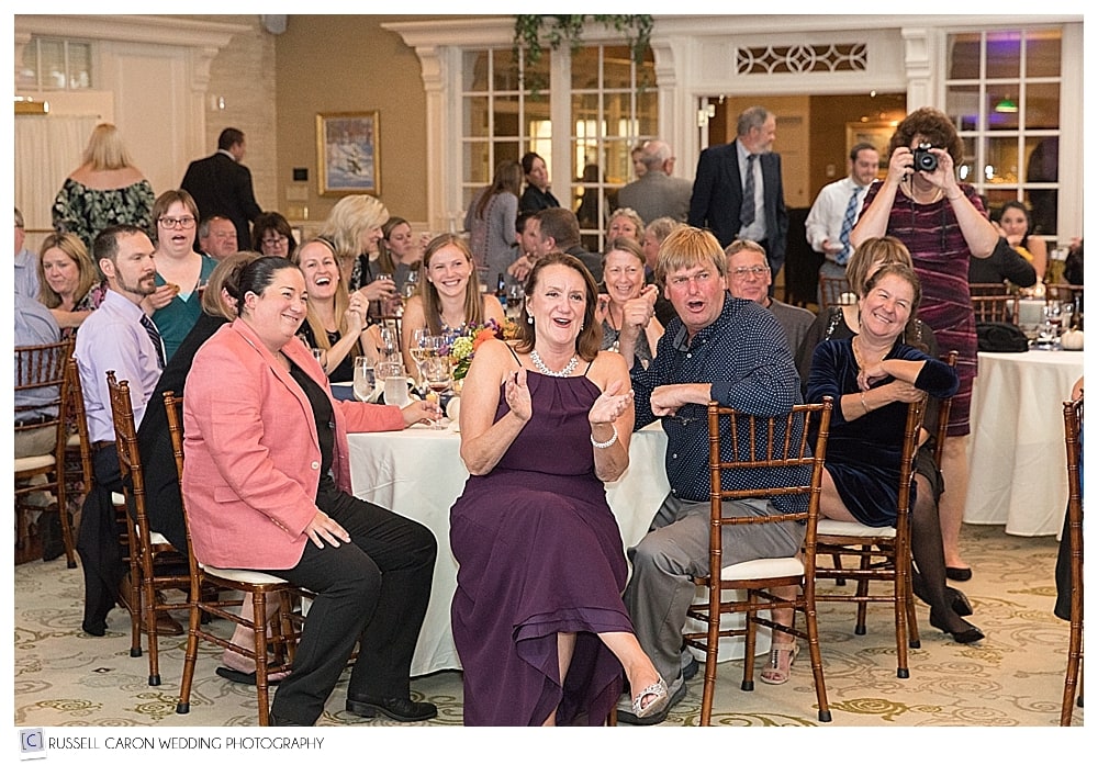 mother of the bride watches father daughter dance