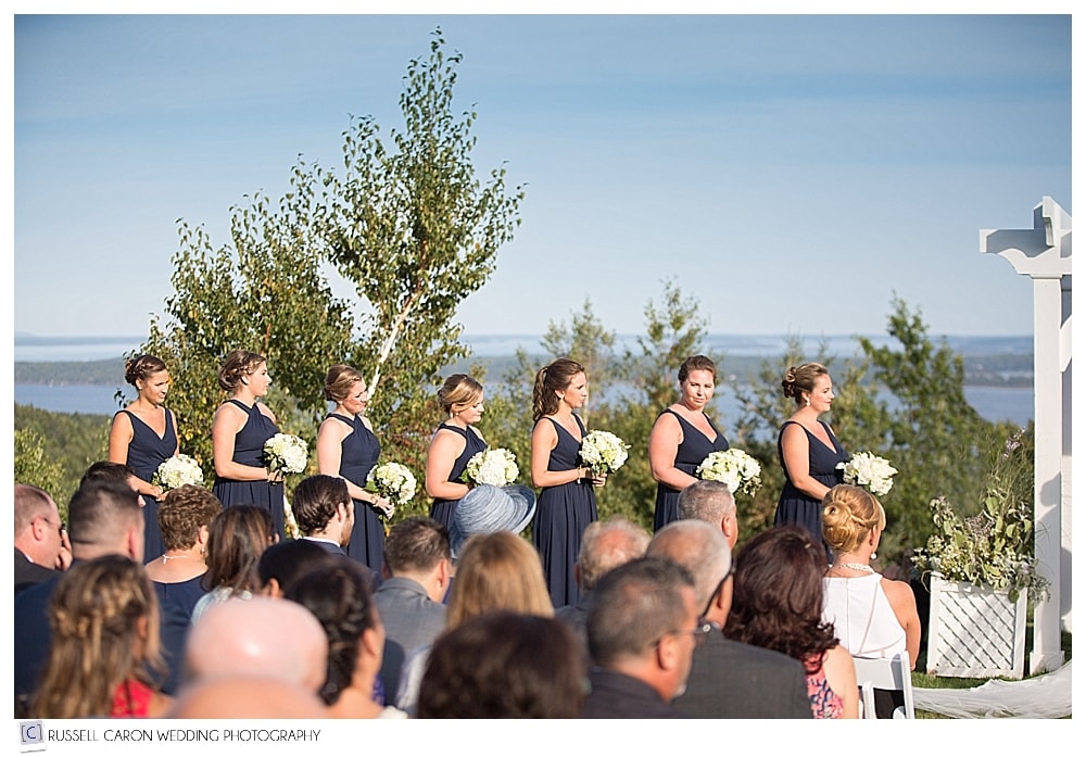 bridesmaids during point lookout wedding north port maine