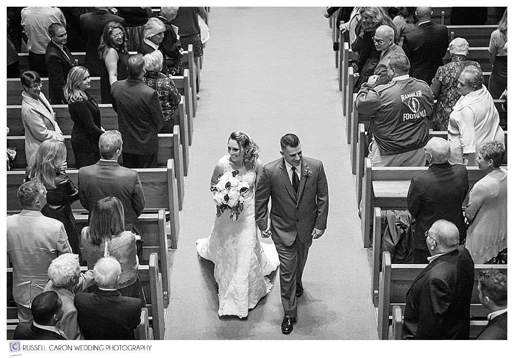 recessional with bride and groom