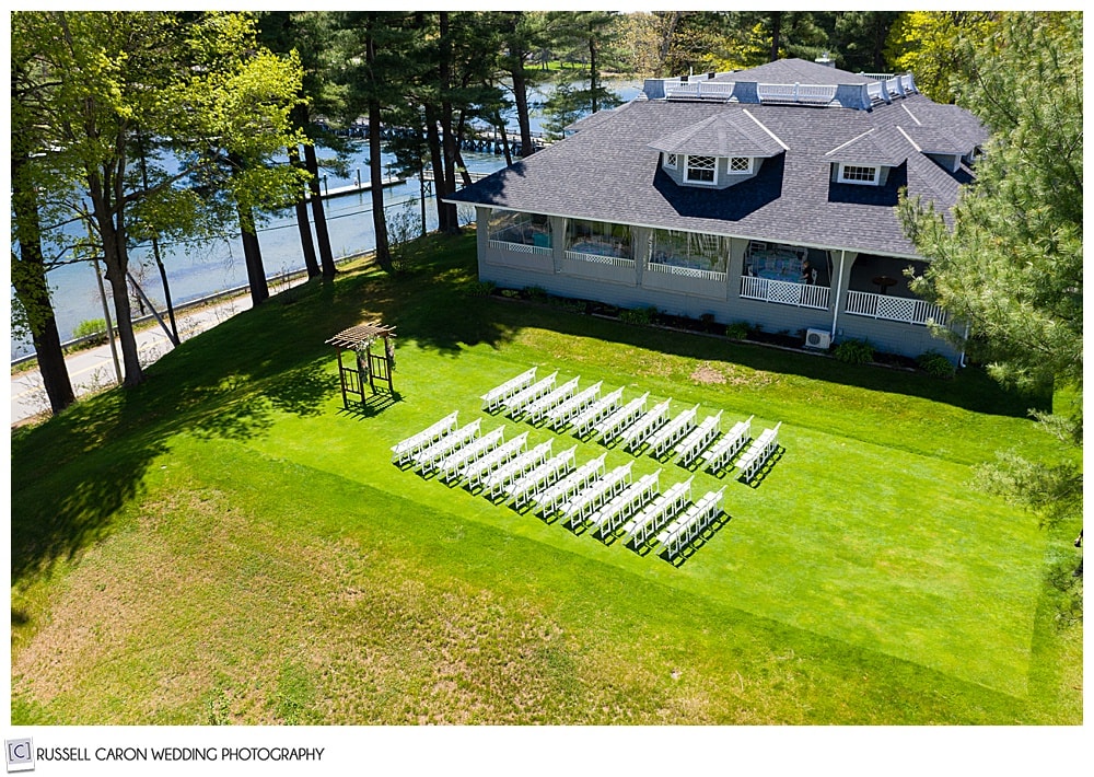 York Golf and Tennis Club outdoor ceremony site, York Maine wedding