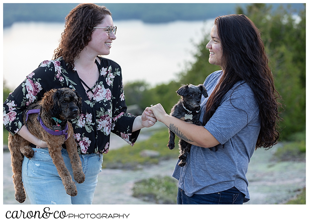 Acadia-national-park-proposal-on-cadillac-mountain-during-summer-solstice-sunset-bar-harbor