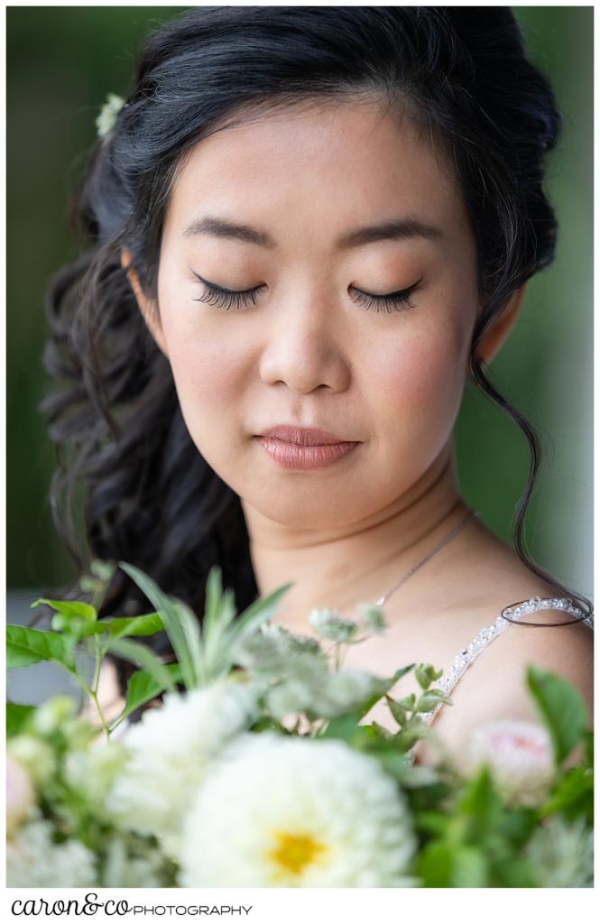 beautiful bridal portrait at a Grey Havens Inn wedding, Georgetown, Maine