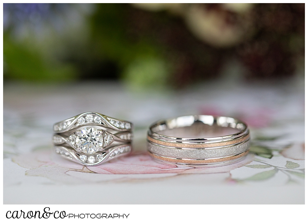 wedding ring detail photo during a Scarborough Maine wedding