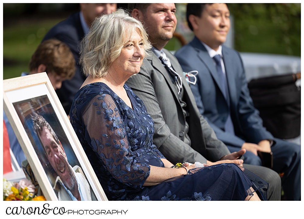 guests at an outdoor wedding ceremony