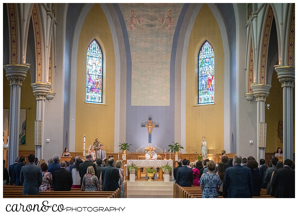a wedding ceremony at St. Joseph's Church Biddeford, Maine