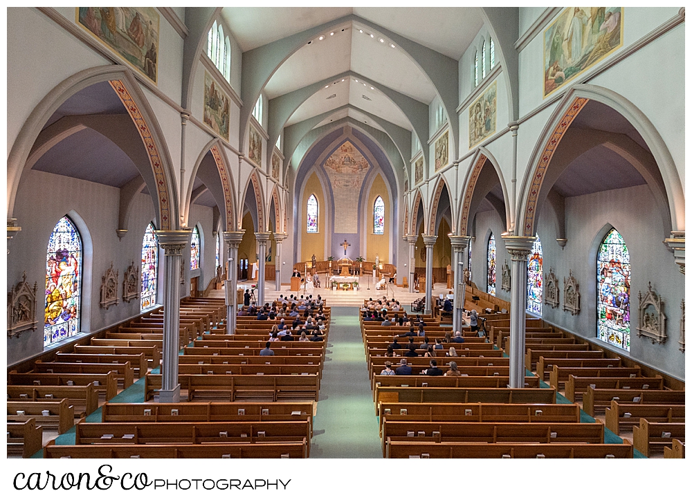 the beauty of a wedding ceremony at St. Joseph's Church Biddeford, Maine